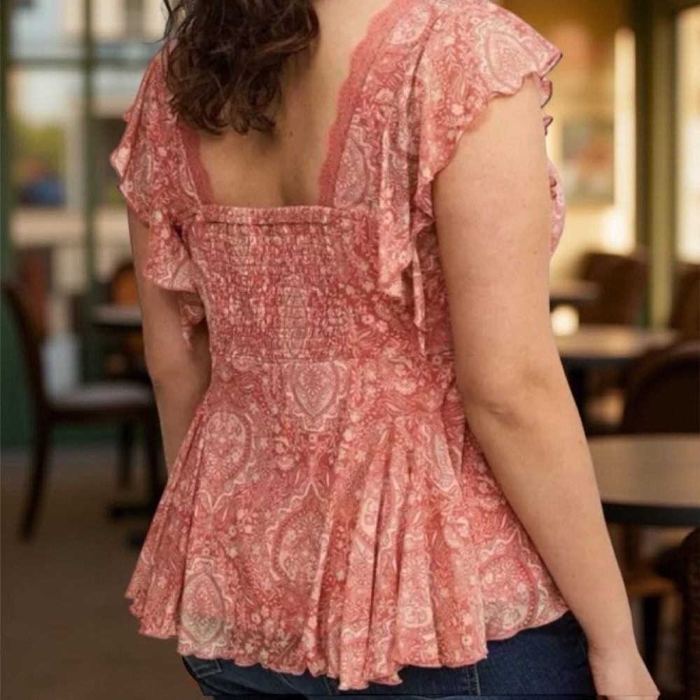 TORRID Sweetheart Flutter Fit & Flare Blouse NWT‎ Size 2X - Picture 2 of 12